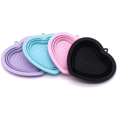 Heart Shape Silicone Pet Bowl 01