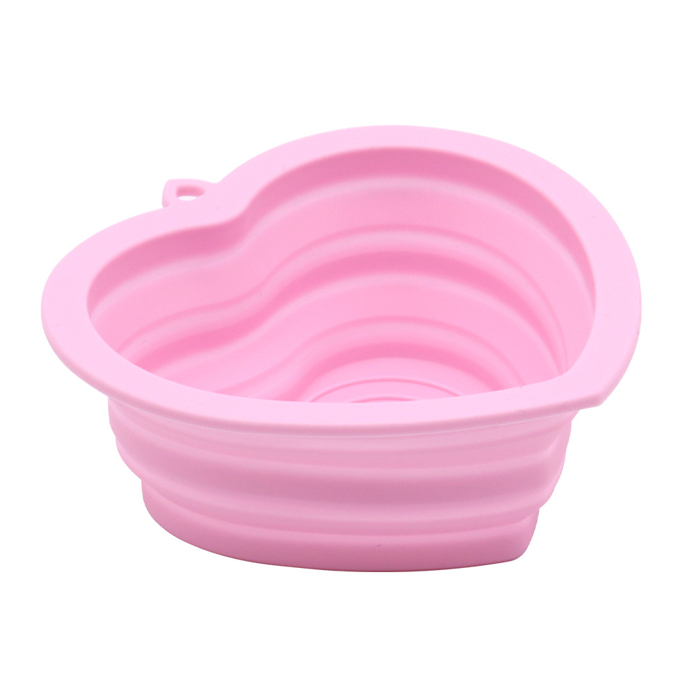 Heart Shape Silicone Pet Bowl