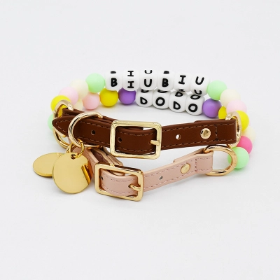 Colorful Beaded Pet Fashion Collar 01