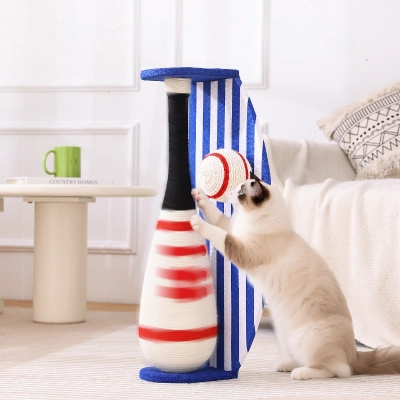 Baseball Cat Scratching Post Toy 02