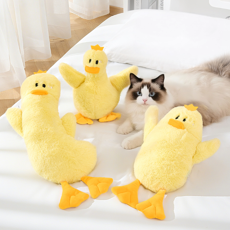 Duck Shaped Cat Teaser Toy