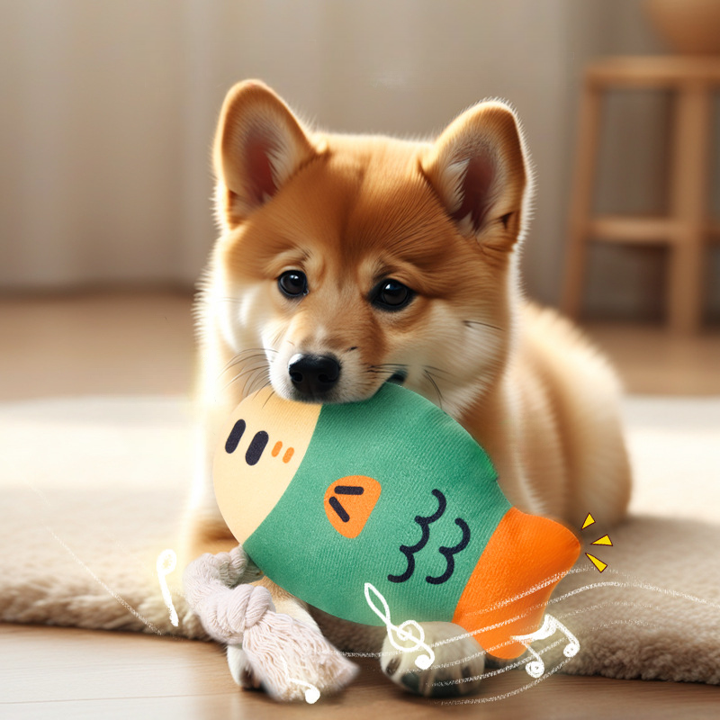 Carp Squeaky Dog Chew Toy