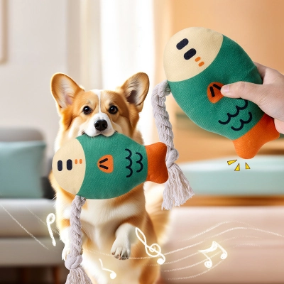 Carp Squeaky Dog Chew Toy 02