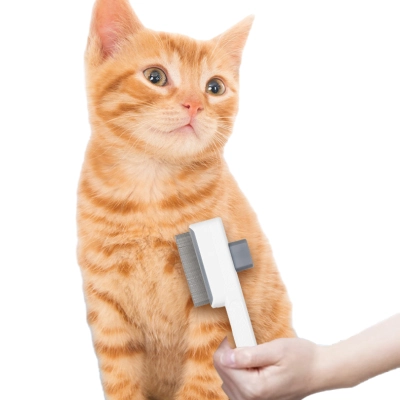 Self Cleaning Pet Grooming Brush 01