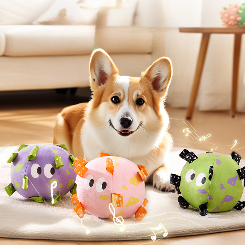 Plush Squeaky Dog Soccer Ball