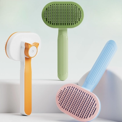 Ergonomic Cat Grooming Comb 01