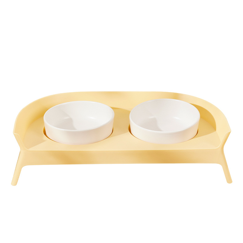 Elevated Ceramic Cat Feeding Set