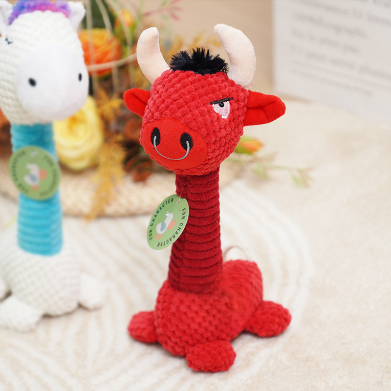 Knit Unicorn Squeaky Dog Toy