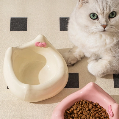 Ceramic Cat Bowls Set 02