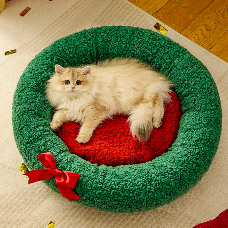 Christmas Plush Pet Bed