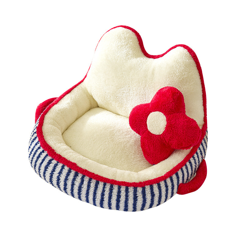 Heart Shape Plush Cat Bed