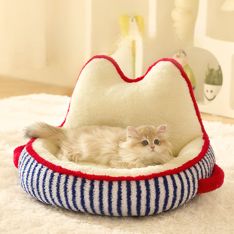 Heart Shape Plush Cat Bed