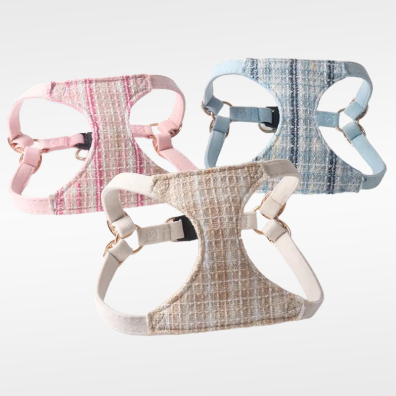 Chanel Style Pet Harness Set