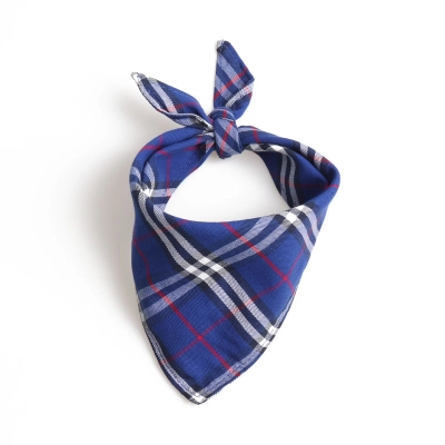 Plaid Pet Bandana Set 02