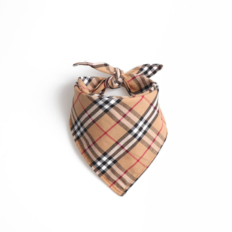 Plaid Pet Bandana Set