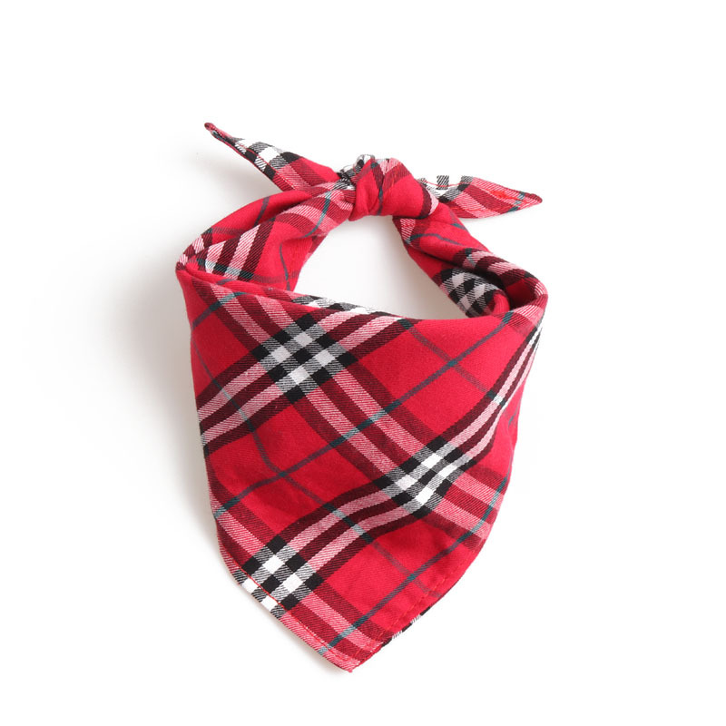 Plaid Pet Bandana Set