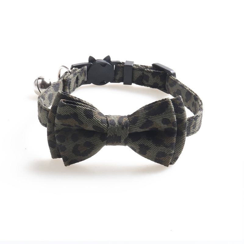 Leopard Print Pet Collar Set