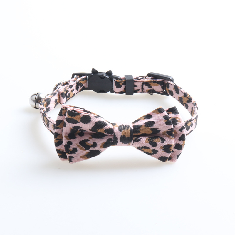Leopard Print Pet Collar Set