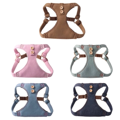 Denim Pet Harness Set 01
