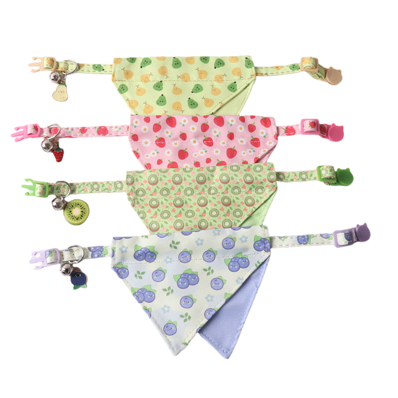 Fruit Pattern Pet Bandana Set
