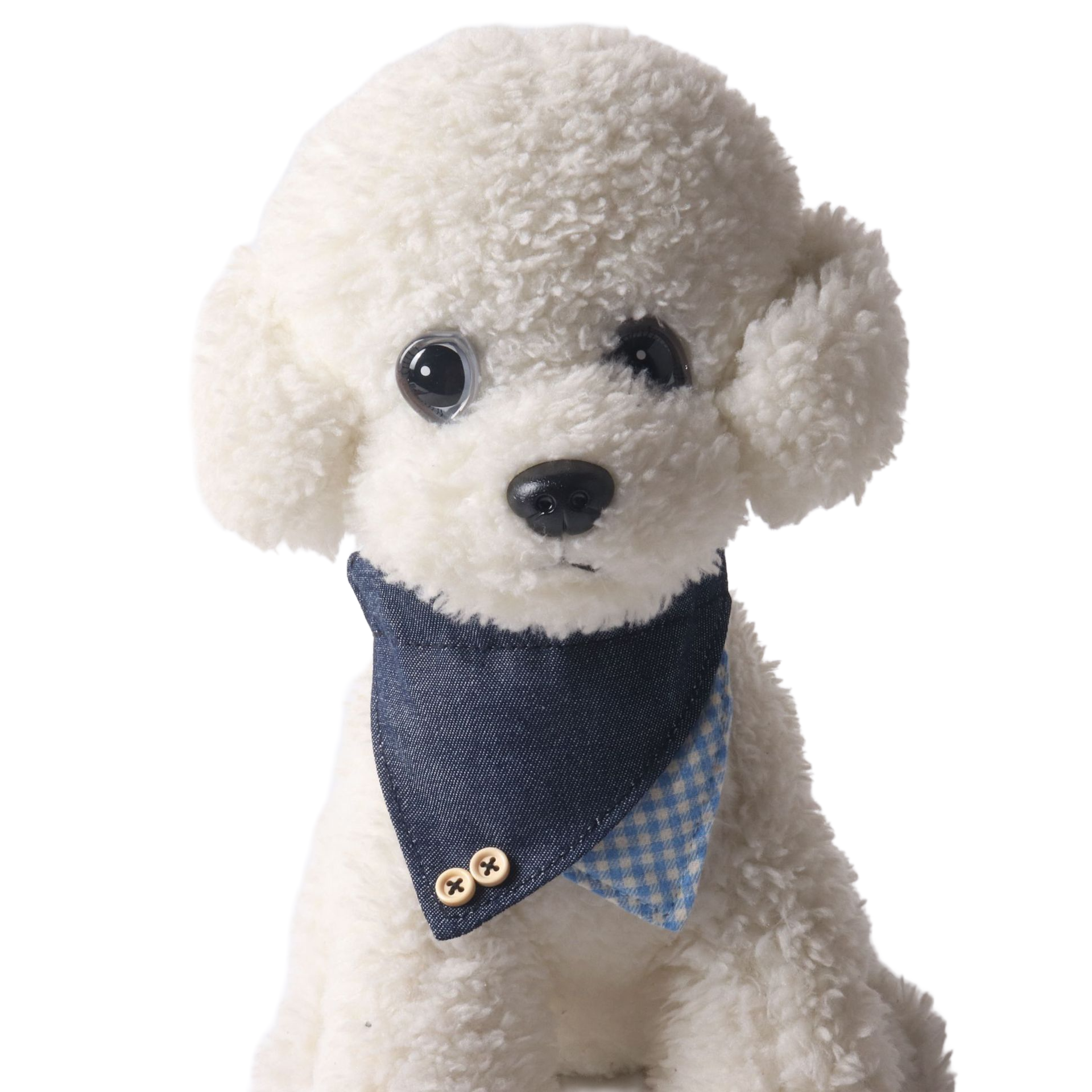 Denim Plaid Pet Bandana Set