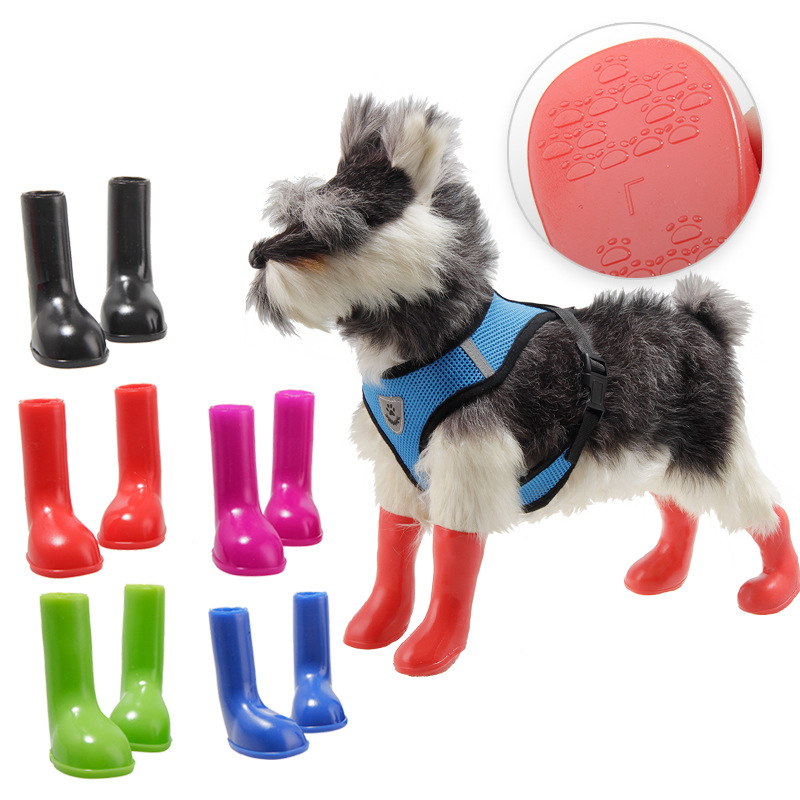 TPR Pet Rain Boots Set