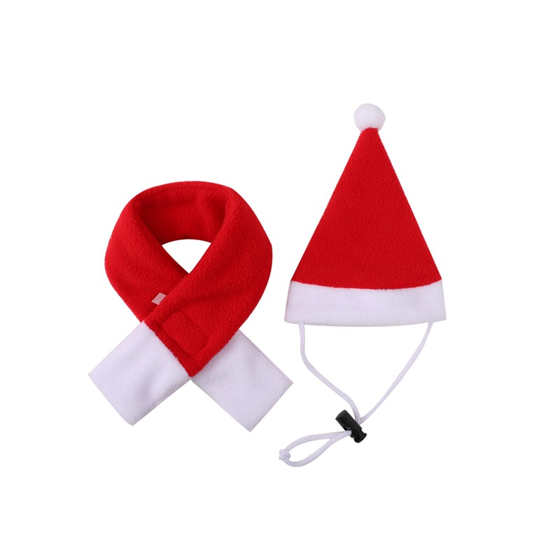 Christmas Pet Hat Scarf Set
