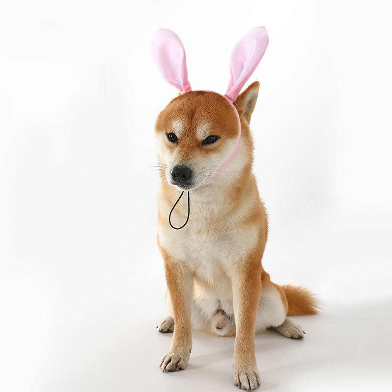 Bunny Ear Pet Headband Adjustable Strap