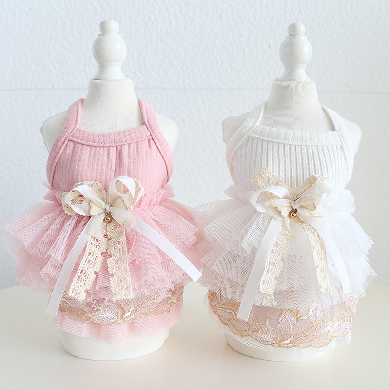 Pet Mini Dress Set Bow Ribbon Design
