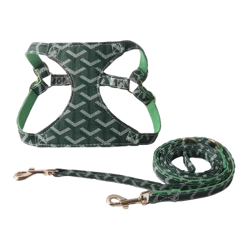 Mesh Pet Harness PU Leather Set