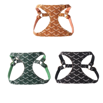 Mesh Pet Harness PU Leather Set 01