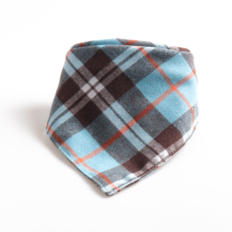 Plaid Pet Bandana Double Layer