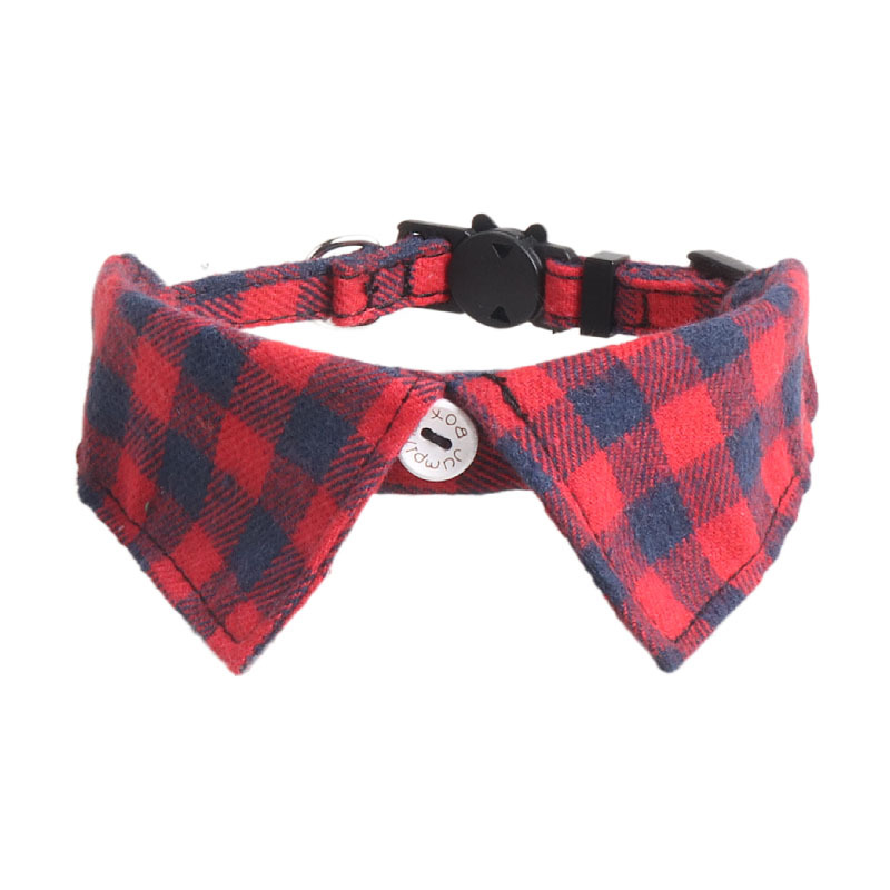 Plaid Pet Collar Bow Tie