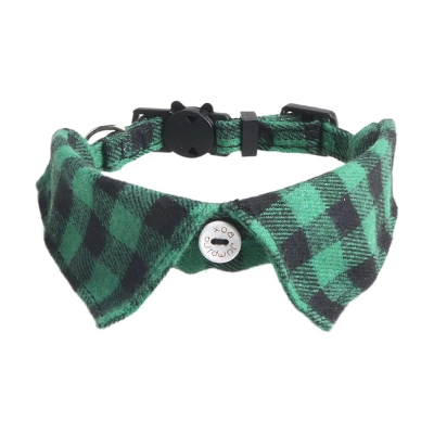 Plaid Pet Collar Bow Tie 02