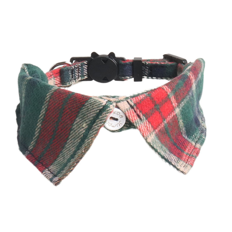 Plaid Pet Collar Bow Tie