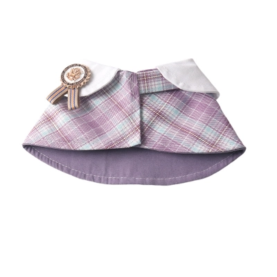 Plaid Pet Cape Velcro Closure 02