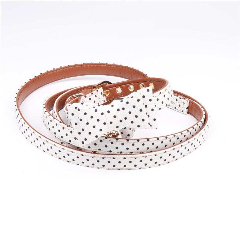 Polka Dot Pet Bow Collar
