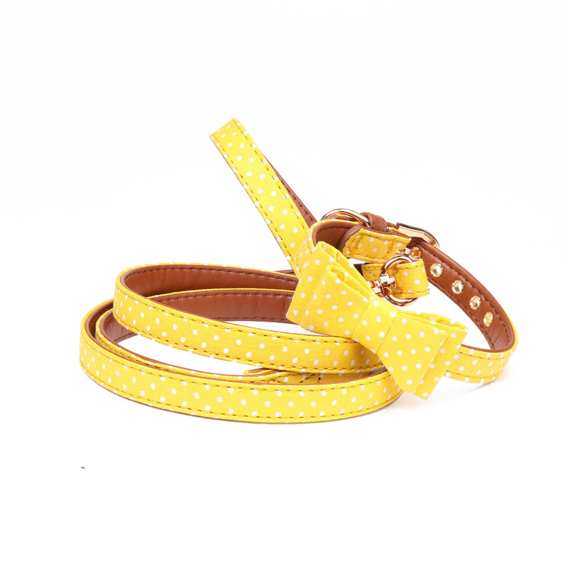 Polka Dot Pet Bow Collar