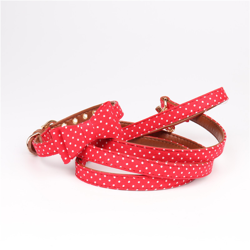 Polka Dot Pet Bow Collar