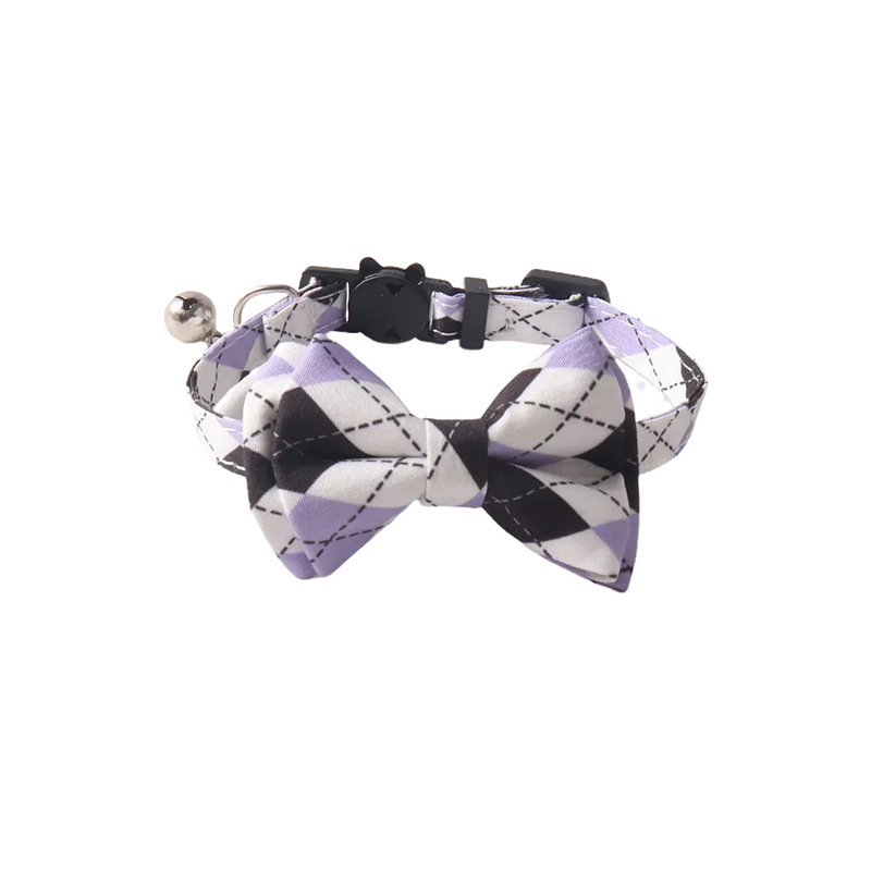 Diamond Pet Bow Collar Set