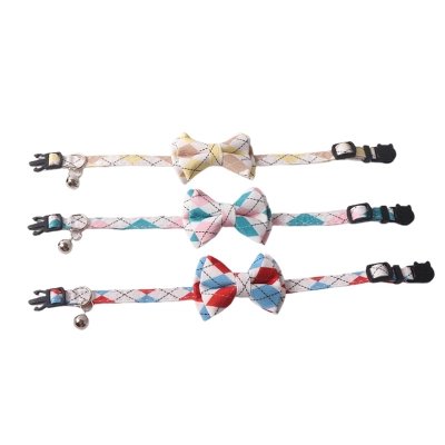 Diamond Pet Bow Collar Set 02