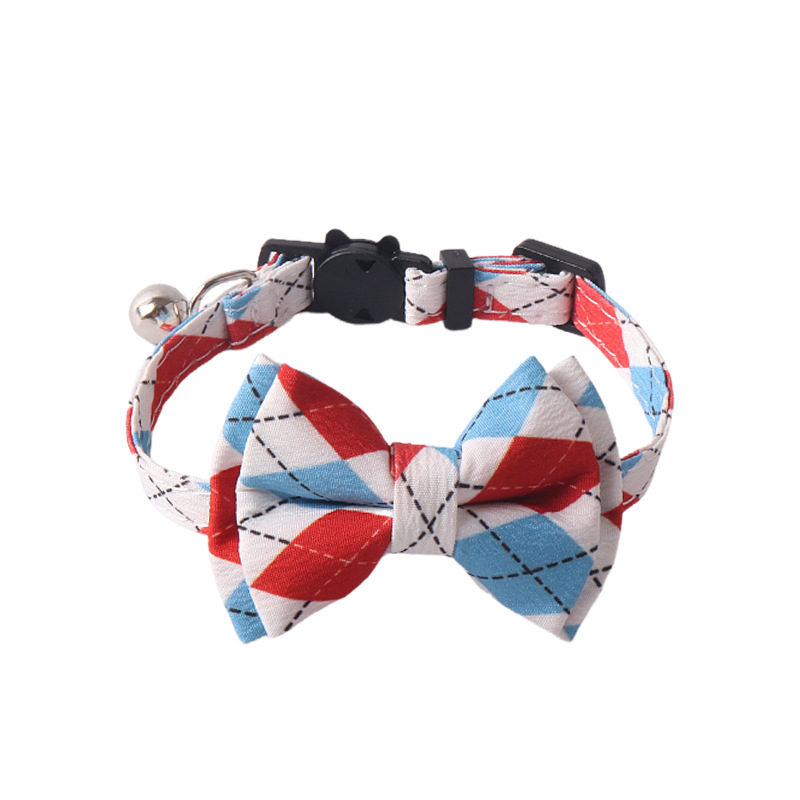 Diamond Pet Bow Collar Set