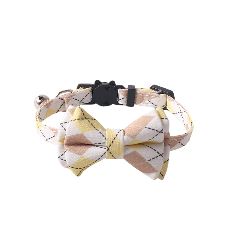 Diamond Pet Bow Collar Set