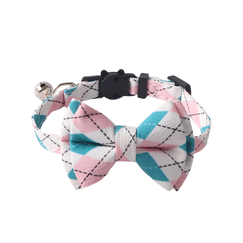 Diamond Pet Bow Collar Set