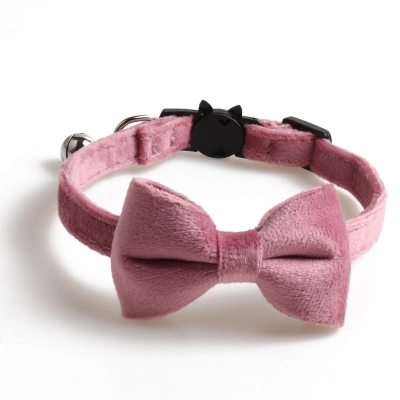 Velvet Cat Collar Bow Tie 02