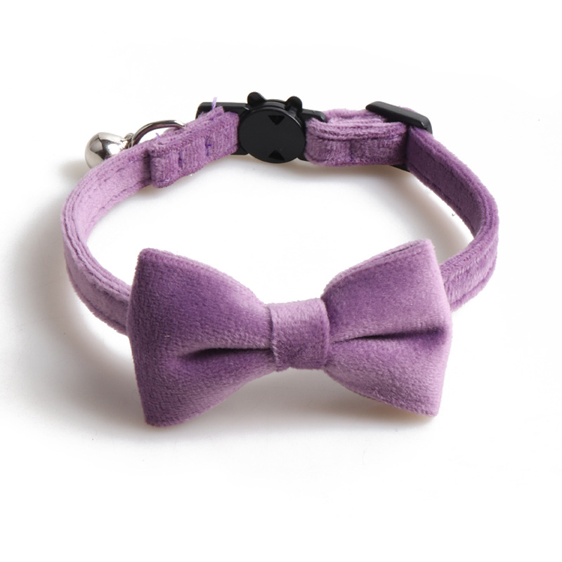 Velvet Cat Collar Bow Tie
