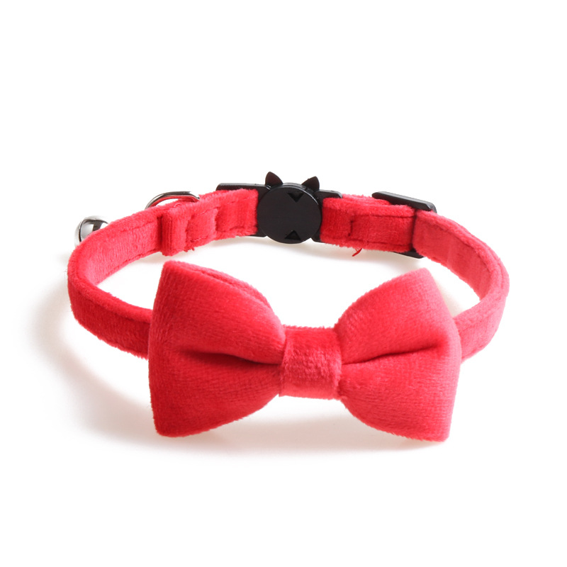 Velvet Cat Collar Bow Tie