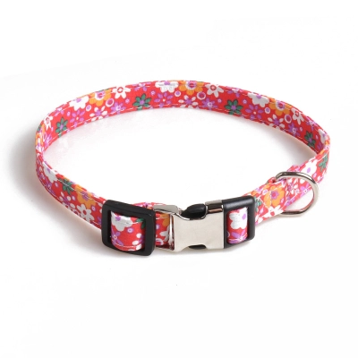 Floral Pet Collar Metal Ring 02