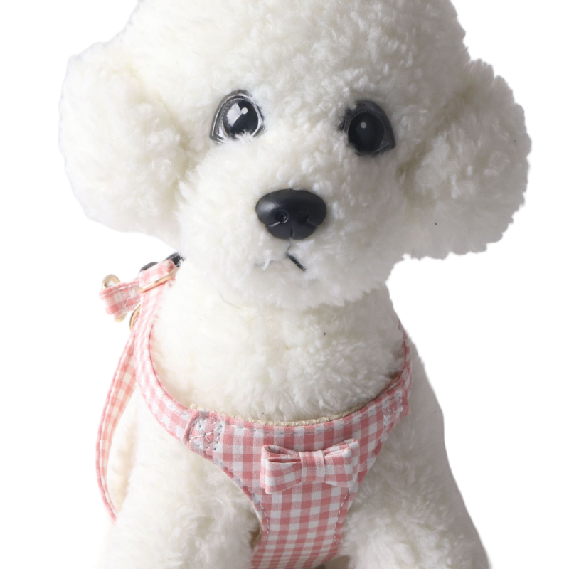 Candy-Colored Bow Pet Harness Set