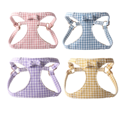 Candy-Colored Bow Pet Harness Set 01